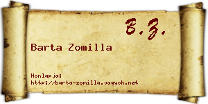 Barta Zomilla névjegykártya